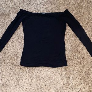 Black off the shoulder top